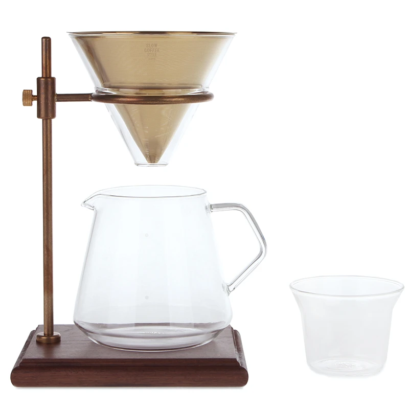 Kinto Handfilter Kaffee Set Gold 4 Tassen 4 Kinto Handfilter Kaffee Set Gold 4 Tassen – Bild 2