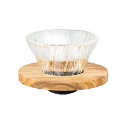 Hario V60 Glas Dripper 01 - Olive Wood