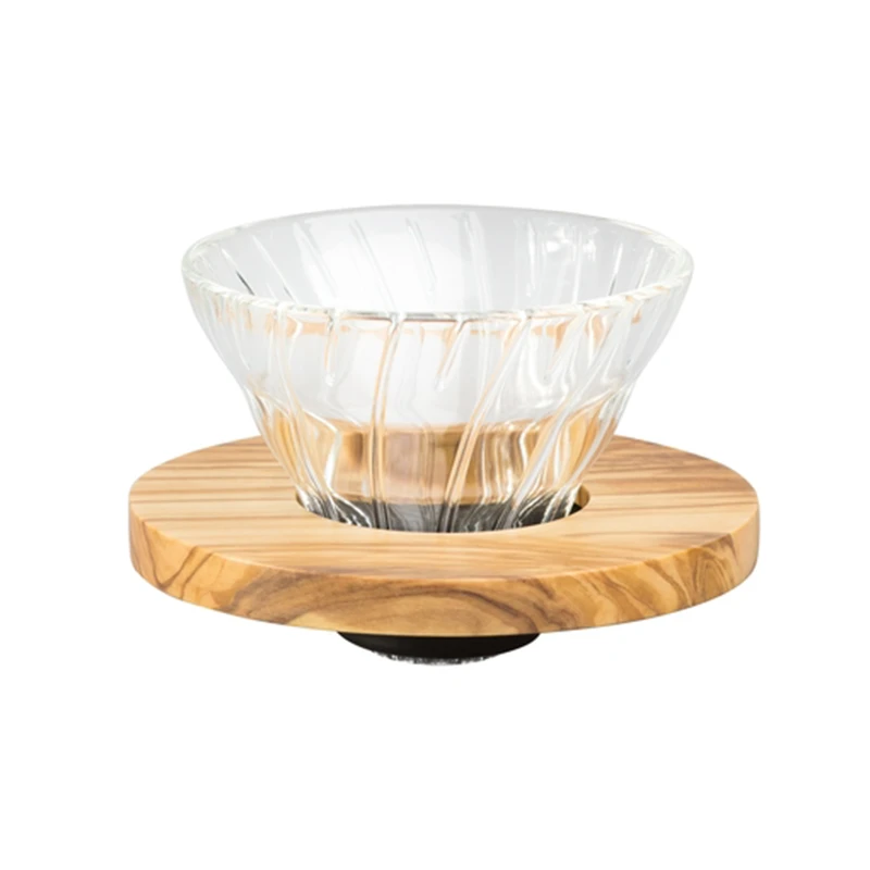 Hario V60 Glas Dripper 01 - Olive Wood 3 Hario V60 Glas Dripper 01 - Olive Wood