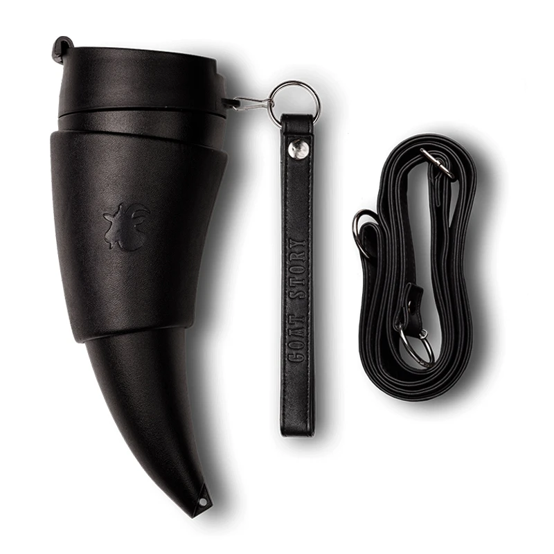 Goat Mug Echtes Leder Schwarz 470 Ml 4 Goat Mug Echtes Leder Schwarz 470 Ml – Bild 2