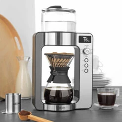 Pour Over Filterkaffeemaschine + Waage Edelstahl Schwarz -Bestes Café Geschäft 105206 105206 beem pour over filterkaffeemaschine mitwaage kuchenmoodbild