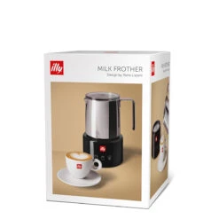 Illy Milchaufschäumer Schwarz -Bestes Café Geschäft 105711 105711 illy milchaufschauumer edelstahl schwarz bildmitkarton